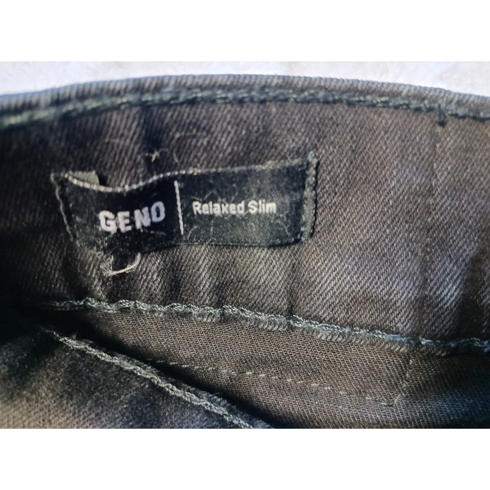 True Religion Geno Relaxed Slim Jeans Men's 44x28 Black Stretch Denim *Altered